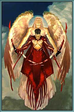 Fallen Angels - Heresy Logo by Michael W. Kaluta and Rick Berry